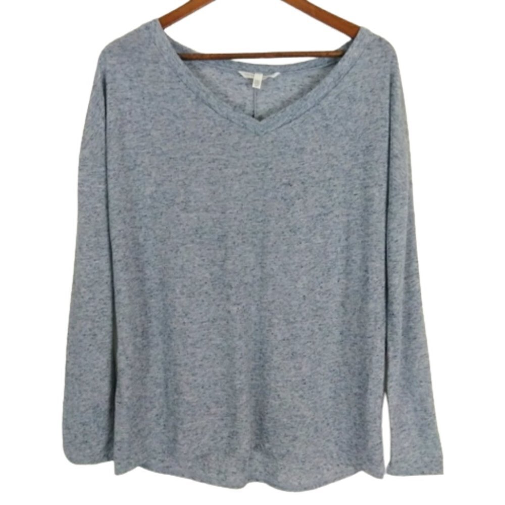 Victoria's Secret Long Sleeve Blouse Casual Blue V-neck T-shirt Top Size Small